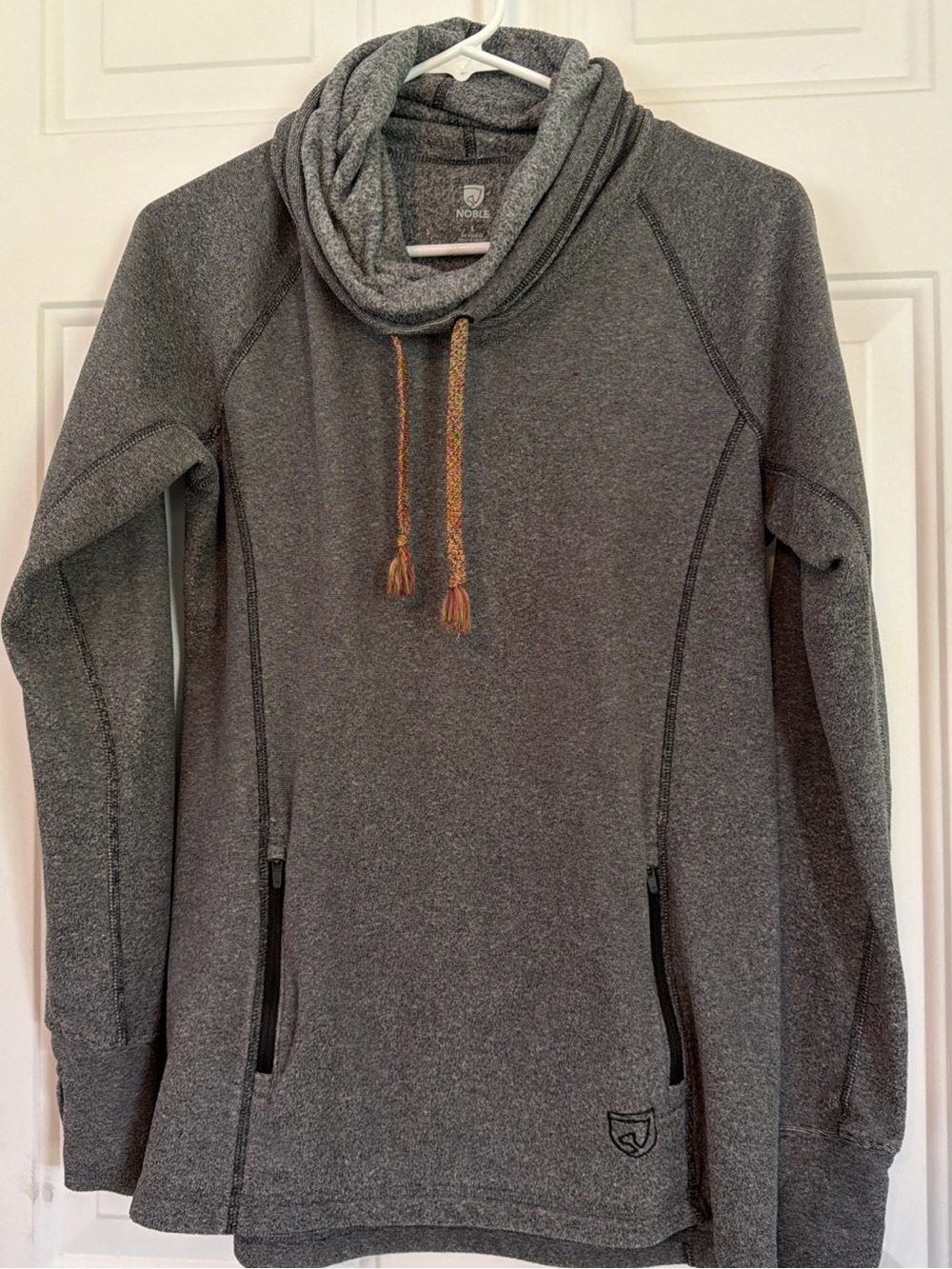 Noble Outfitters Men's Charcoal Cowl Neck Pullover